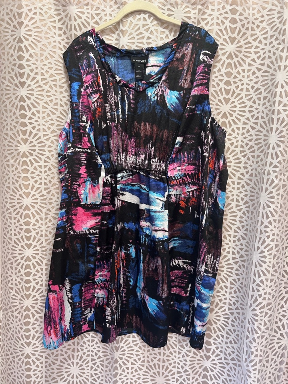 Lane Bryant Abstract Brushstroke Dress Size 22